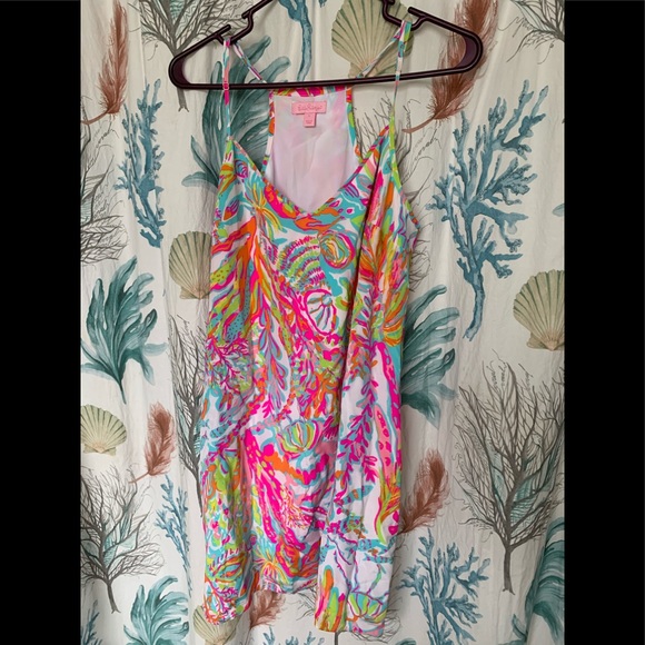 Lilly Pulitzer silk dress large - Picture 1 of 4